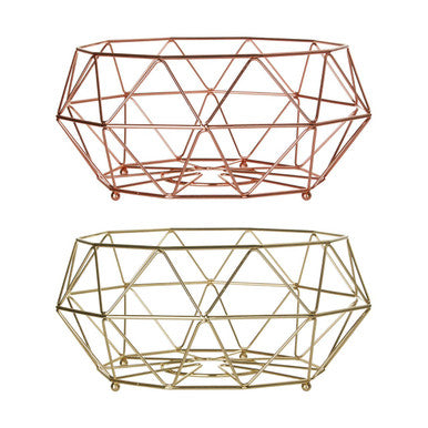 Copper Finish Fruit Basket
