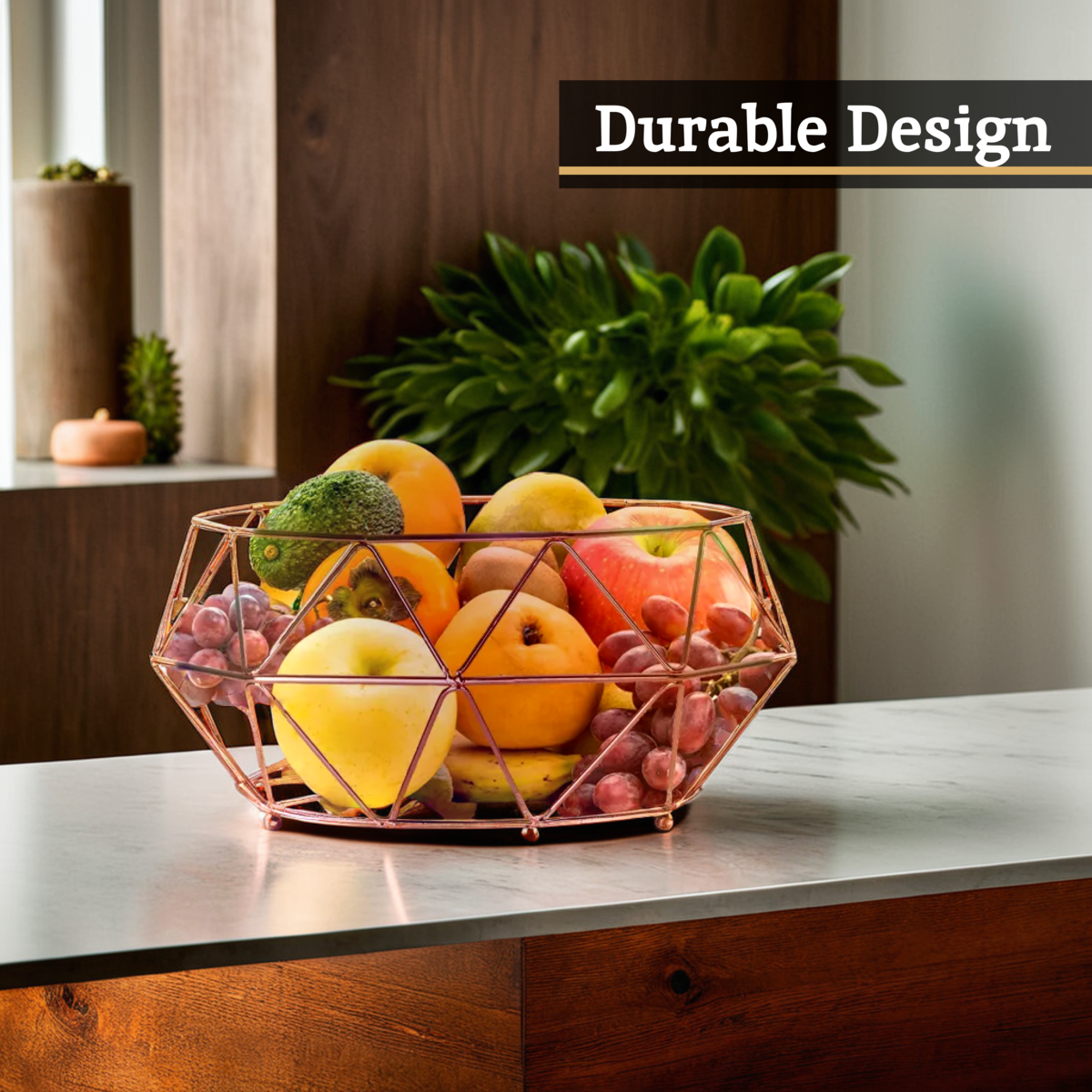 Copper Finish Fruit Basket