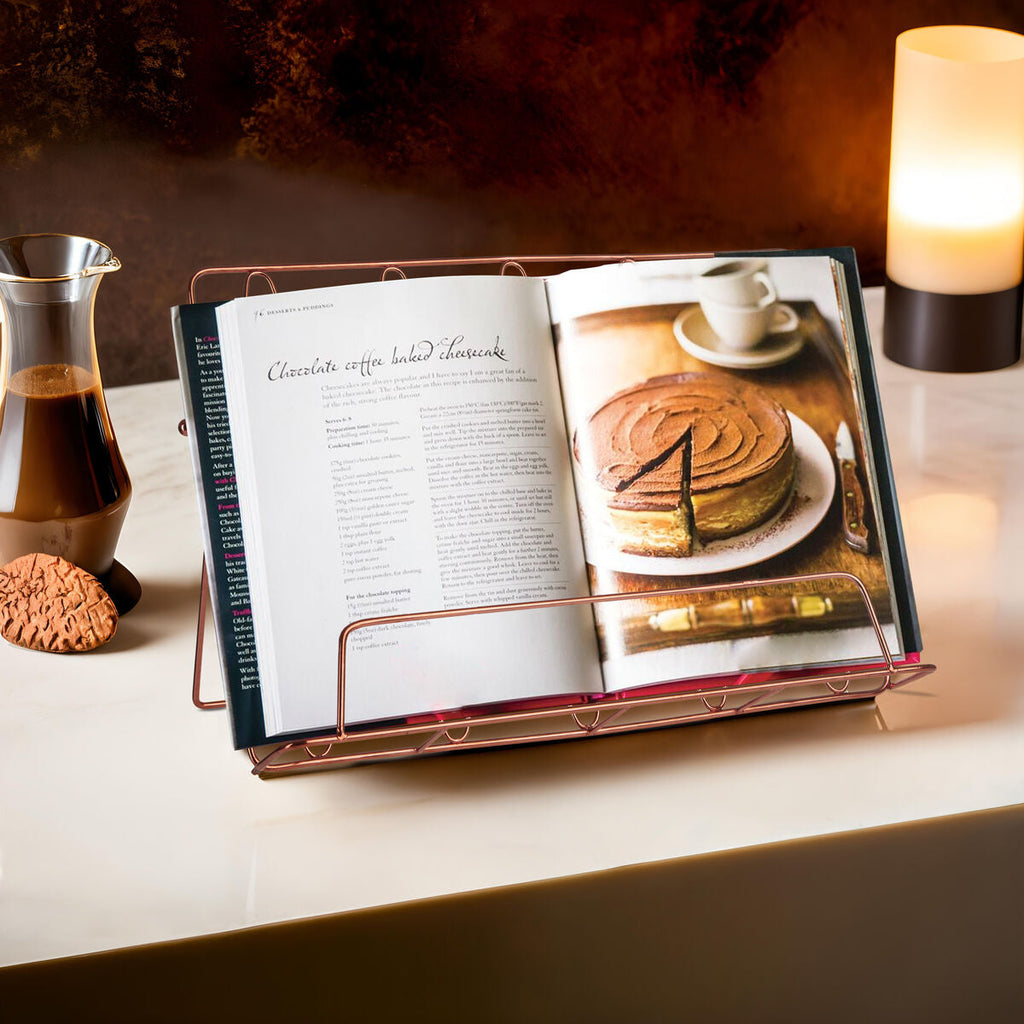 Copper Finish Cook Book Stand