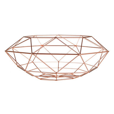 Copper Finish Wide Fruit Basket
