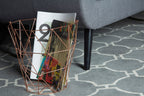 Copper Finish Storage Basket