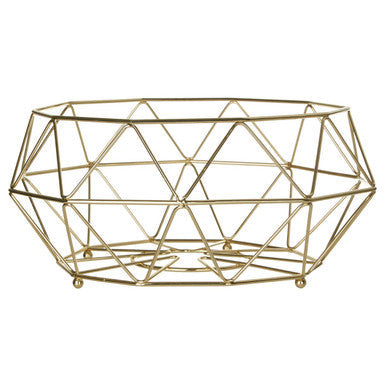 Gold Finish Fruit Basket