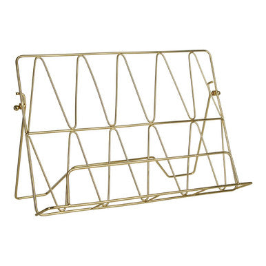 Gold Finish Wire Cookbook Stand