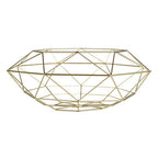 Gold Finish Wide Fruit Basket