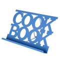 Blue Enamel Metal Cookbook Stand with Adjustable Support