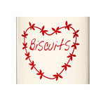Red Heart Detail Biscuit Canister