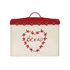 Cream And Red Bread Bin