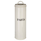Cream Pasta Canister with Sketched Lettering