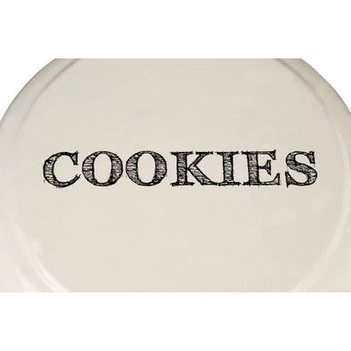 Cream Finish Round Biscuit Tin