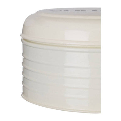 Cream Finish Round Biscuit Tin