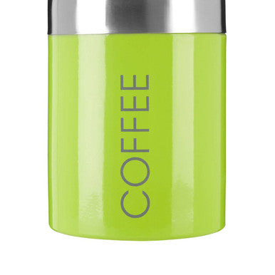 Lime Green Enamel Tea Coffee & Sugar Set
