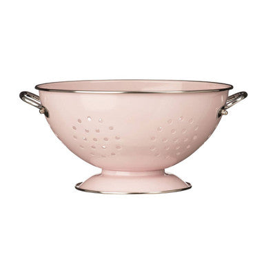 Pastel Pink Enamel Retro Colander | Hollis