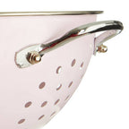 Pastel Pink Enamel Retro Colander | Hollis