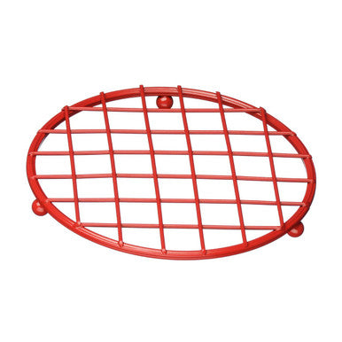 Red Powder Coated Round Trivet
