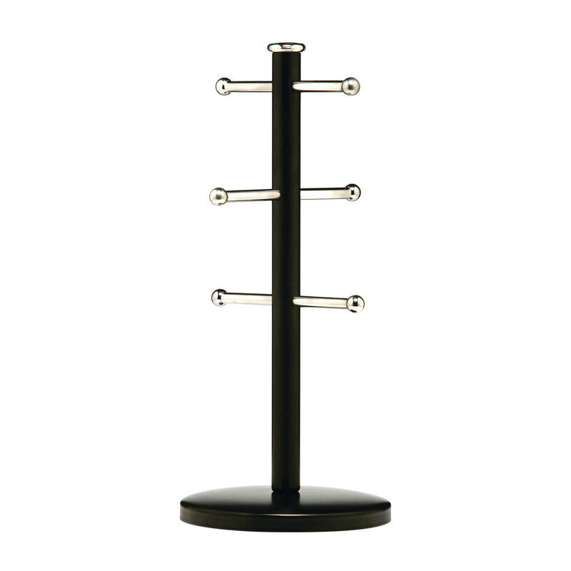 Matt Black Metal 6 Cup Mug Tree