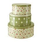 Set Of Three Round Storage Tins