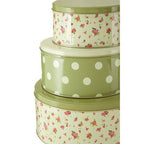 Set Of Three Round Storage Tins