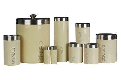 Cream Enamel Pasta Canister