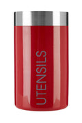 Red Enamel Utensil Holder