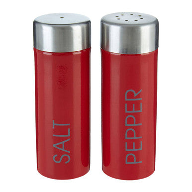 Red Enamel Salt and Pepper Set