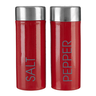 Red Enamel Salt and Pepper Set