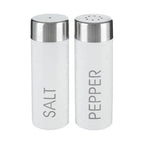 White Enamel Salt and Pepper Set