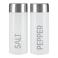 White Enamel Salt and Pepper Set