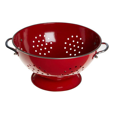Red Enamel Colander