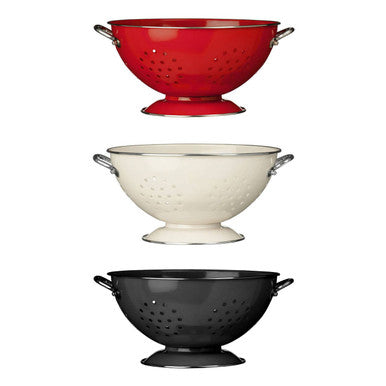 Red Enamel Colander