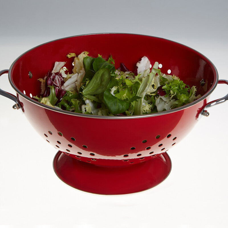 Red Enamel Colander