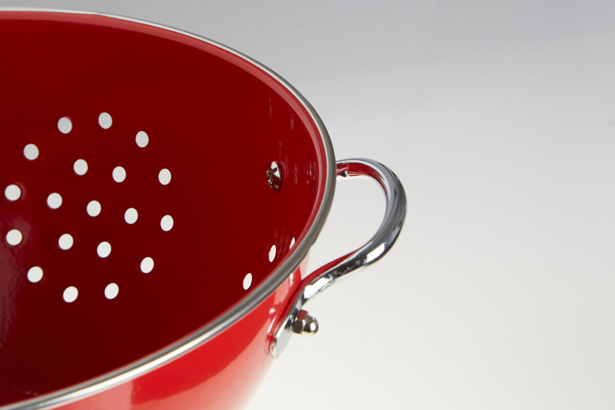 Red Enamel Colander