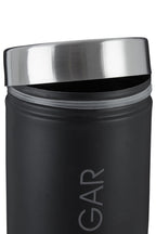 Liberty Black Enamel Sugar Canister With Silver Lid