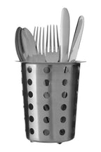 Brushed Stainless Steel Cutlery Caddy with Holes