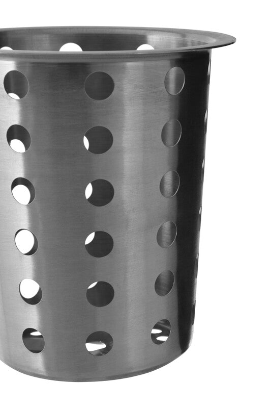 Brushed Stainless Steel Cutlery Caddy with Holes