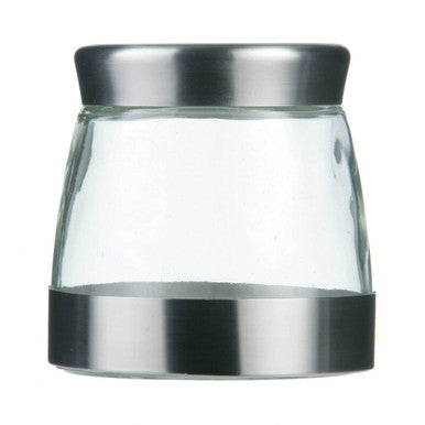 Small Steel and Glass Storage Jar 850ml