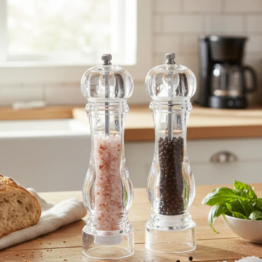 Large Acrylic Salt and Pepper Mill Set