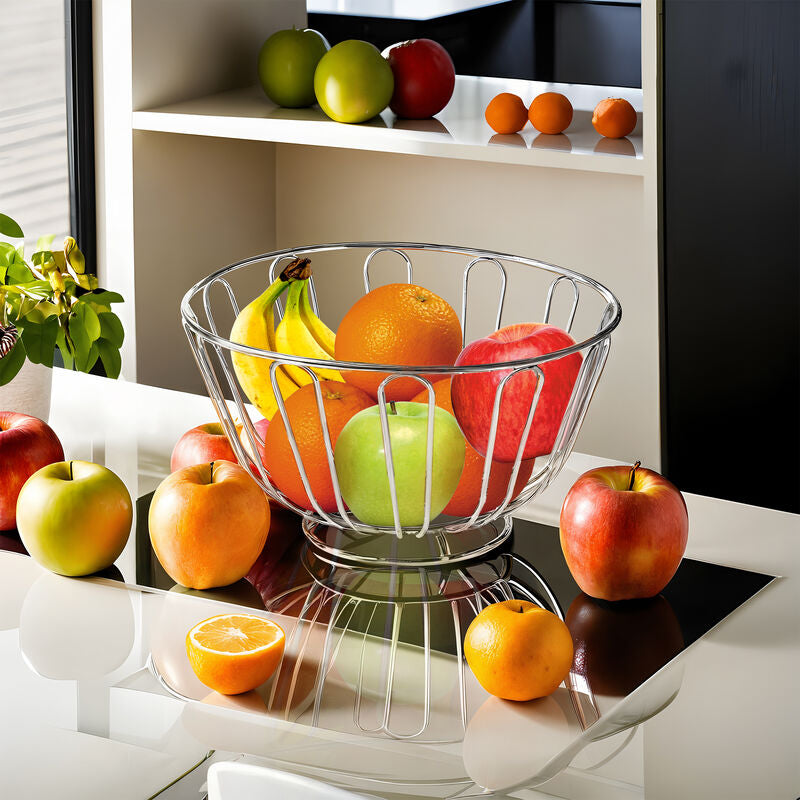 Chrome Round Fruit Basket