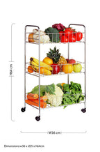 Chrome 3 Tier Storage Cart