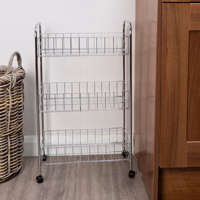 Chrome 3 Tier Storage Cart