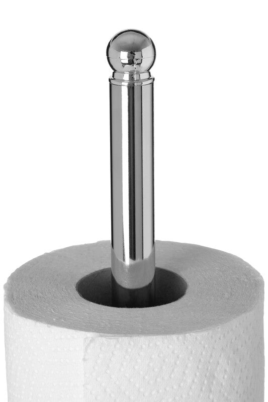 Chrome Kitchen Roll Holder with Decorative Finial