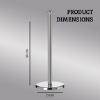 Chrome Kitchen Roll Holder with Decorative Finial