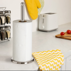 Chrome Kitchen Roll Holder with Decorative Finial