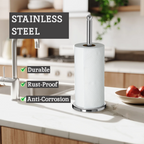 Chrome Kitchen Roll Holder with Decorative Finial