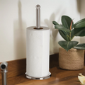 Chrome Kitchen Roll Holder with Decorative Finial