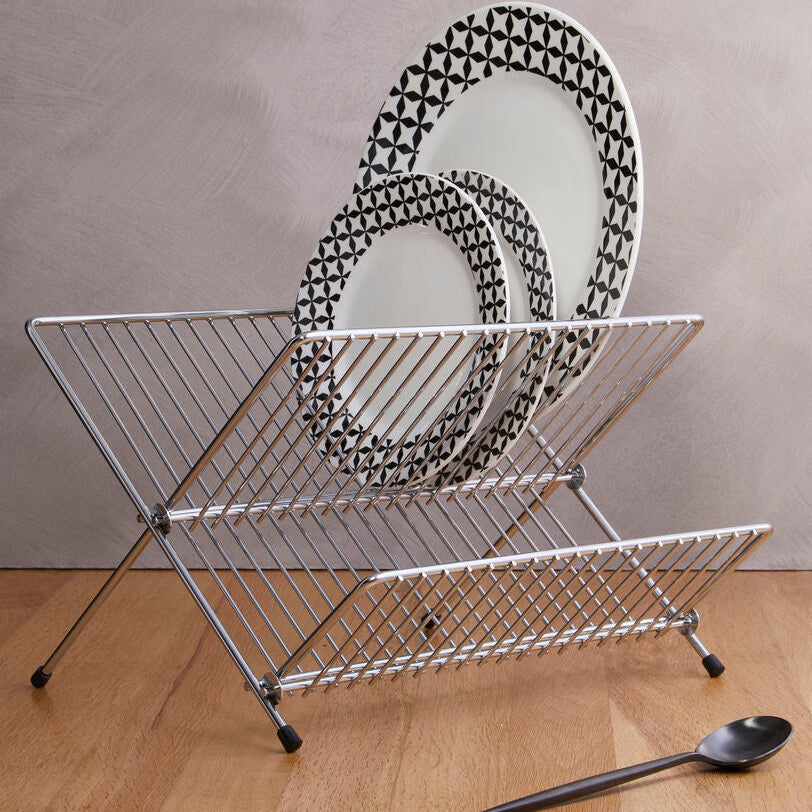 Small Chrome Folding Dish Drainer