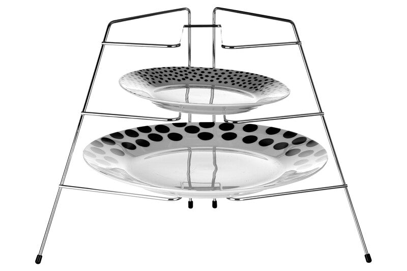 Chrome Corner Plate Rack