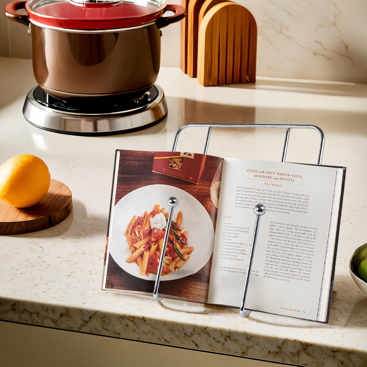 Chrome Cookbook Stand