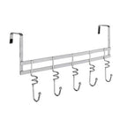 Chrome Over Door 5 Five Hook Swirl Hanger