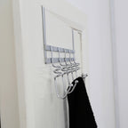 Chrome Over Door 5 Five Hook Swirl Hanger