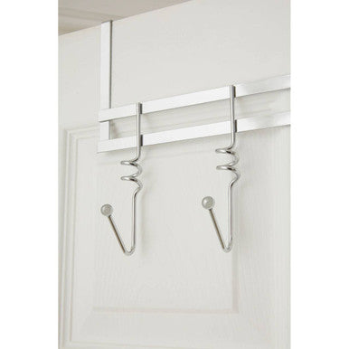 Chrome Over Door 5 Five Hook Swirl Hanger